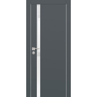 Дверь PX-8 AL кромка с 2-х ст. Графит со стеклом